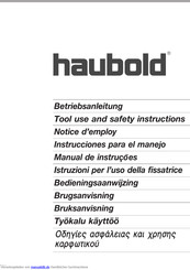 haubold SN-F Bedienungsanleitung