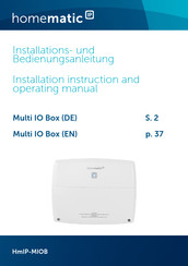 HomeMatic Multi IO Box Installations- Und Bedienungsanleitung