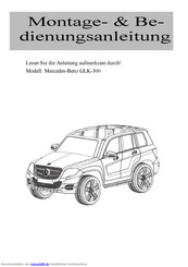 Mercedes-Benz GLK-300 Montage- & Bedienungsanleitung