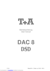 T+A Elektroakustik DAC 8 DSD Betriebsanleitung
