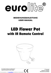 EuroLite LED Flower Pot with IR Remote Control Bedienungsanleitung