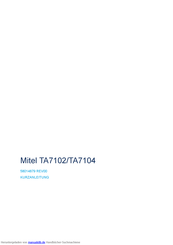 Mitel TA7102 Kurzanleitung