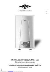 Clage CEX Gebrauchsanleitung Für Den Anwender