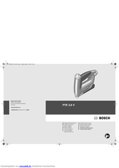 Bosch PTK 3,6 V Originalbetriebsanleitung