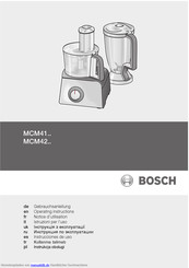 Bosch MCM41 Series Gebrauchanleitung