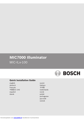 Bosch MIC-ILx-100 Kurzanleitung