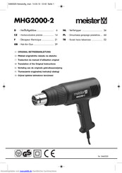 Meister MHG2000-2 Originalbetriebsanleitung