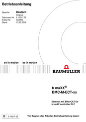Baumuller b maXX BMC-M-ECT-03-12-02 Betriebsanleitigung