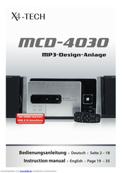 X4-TECH MCD-4030 Bedienungsanleitung