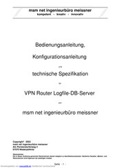 msm Logfile-DB-Server Bedienungsanleitung