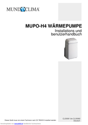 mundoclima MUPO-H4 Installations Und Benutzerhandbuc