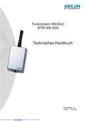 Adcon M433LC Technisches Handbuch