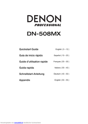 Denon DN-508MX Schnellanleitung
