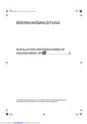 Bauknecht BLZS 7200/01 IN Bedienungsanleitung