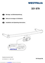 Westfalia 321 679 Montage- Und Betriebsanleitung