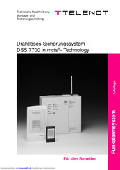 Telenot DSS 7700 Montage- Und Bedienungsanleitung