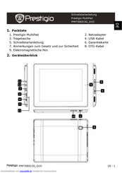 Prestigio PMP7880D3G DUO Schnellstartanleitung