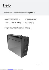 helo HNS T1 Bedienungs Und Installationsanleitung Handbuch