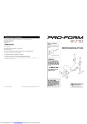 Pro-Form PFEVBE33330 Bedienungsanleitung