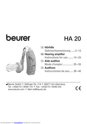 Beurer HA 20 Gebrauchsanweisung