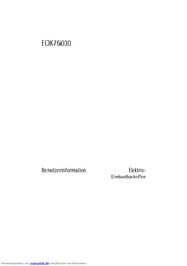 Electrolux eok76030 Benutzerinformation