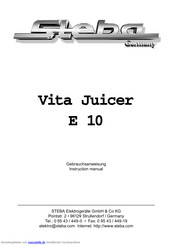 Steba Vita Juicer E 10 Gebrauchsanweisung