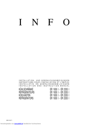 Info ER 1930 I Installations- Und Gebrauchsanweisungen