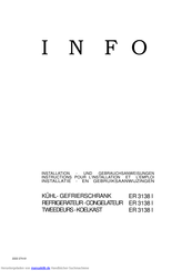 Info ER 3138 I Installations- Und Gebrauchsanweisungen