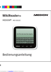 Medion WikiReader MD 83020 Bedienanleitung