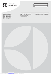 Electrolux EXl09HL1W Installationshandbuch