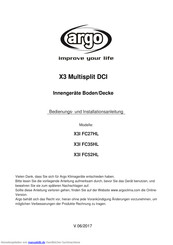 Argo X3I FC27HL Bedienungs Und Installationsanleitung Handbuch