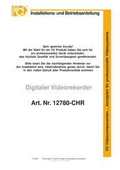 VC 12780-CHR Installation Und Betriebsanleitung