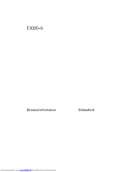AEG Electrolux E3000-6 Benutzerinformation