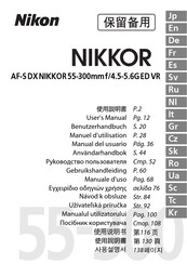 Nikon AF-S DX NIKKOR 55-300mm f/4.5-5.6G ED VR Benutzerhandbuch