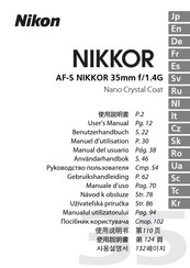 Nikon AF-S DX NIKKOR 35mm f/1.8G Benutzerhandbuch