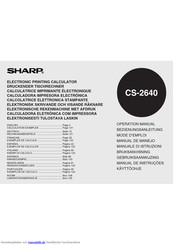 Sharp CS-2640 Bedlenungsanleitung
