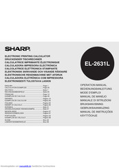 Sharp EL-2631L Bedlenungsanleitung