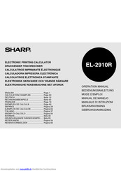 Sharp EL-2910R Bedienungsanleitung