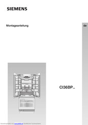 Siemens CI36BP Serie Montageanleitung