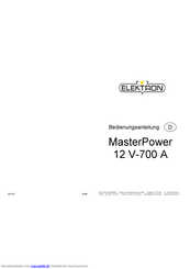 Elektron MasterPower 12 V-700 A Bedienungsanleitung