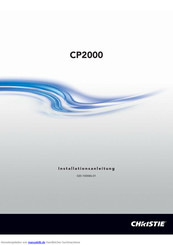 Christie CP2000 Installationsanleitung