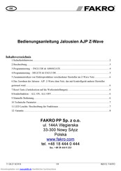 fakro AJP Z-Wave Bedienungsanleitung