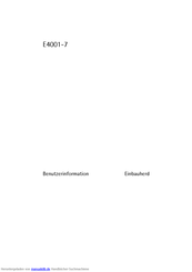 AEG Electrolux E4001-7 Benutzerinformation