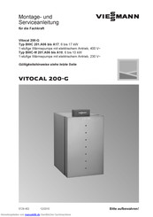 Viessmann Vitocal 200-G BWC 201.A Montage- Und Serviceanleitung
