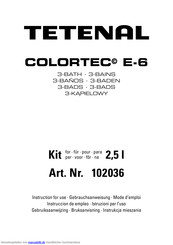 tetenal colortec E-6 Gebrauchsanweisung