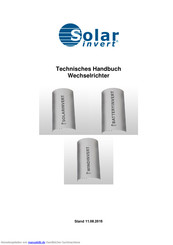 Solar Invert SOLARINVERT Technisches Handbuch