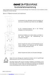 Ganz ZN-PTZ500VPE Kurzinstallationsanleitung