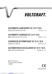VOLTCRAFT VC 12 V / 16 A Bedienungsanleitung