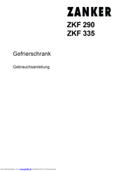 ZANKER ZKF 290 Gebrauchsanleitung