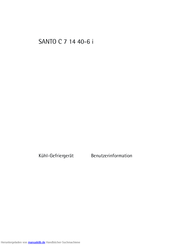 Aeg SANTO C 7 14 40-6 i Benutzerinformation